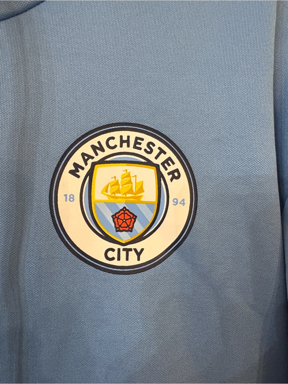 Official Manchester City FC light blue hooded sweatshirt - Picture 2 of 4